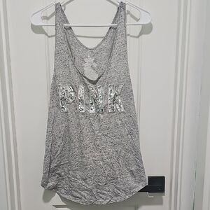 PINK Victoria's Secret Tropical Racerback Sleeveless Tank Top